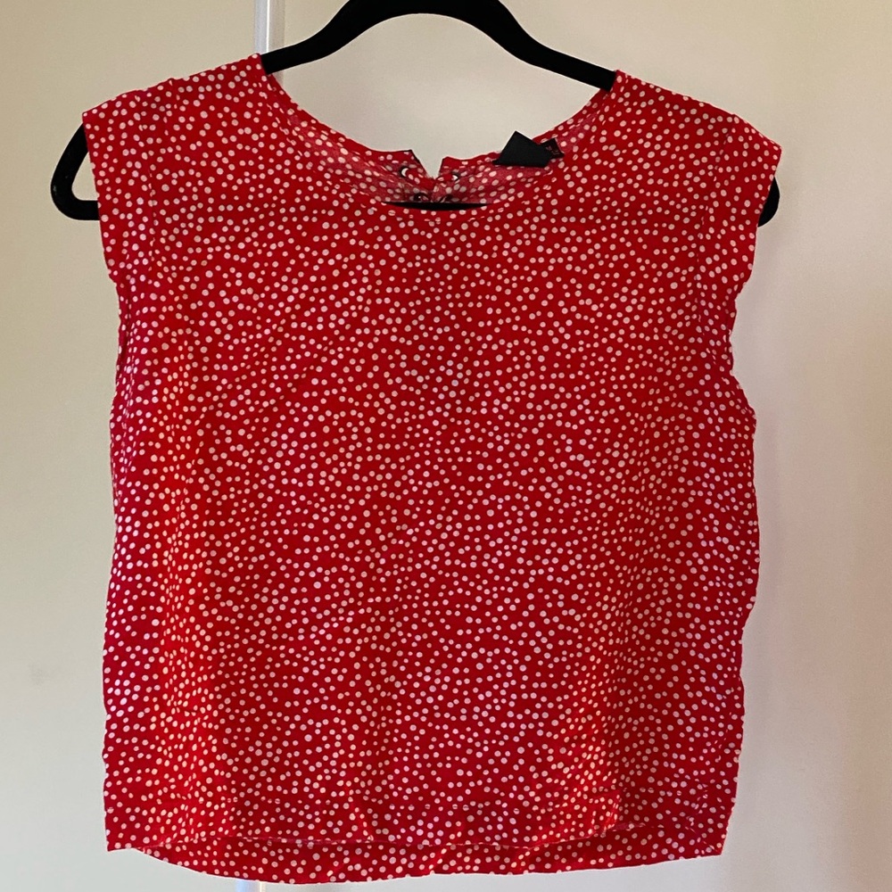 Material Girl Red Polka Dot Top